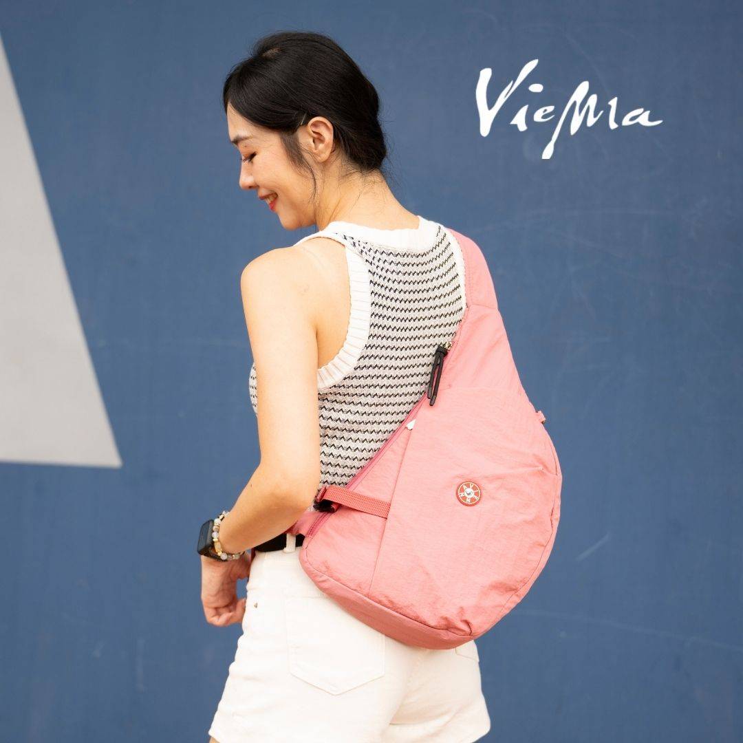 東京職人單車半月胸包-小-白桃櫻粉7316 東京職人單車半月胸包-小-白桃櫻粉7316