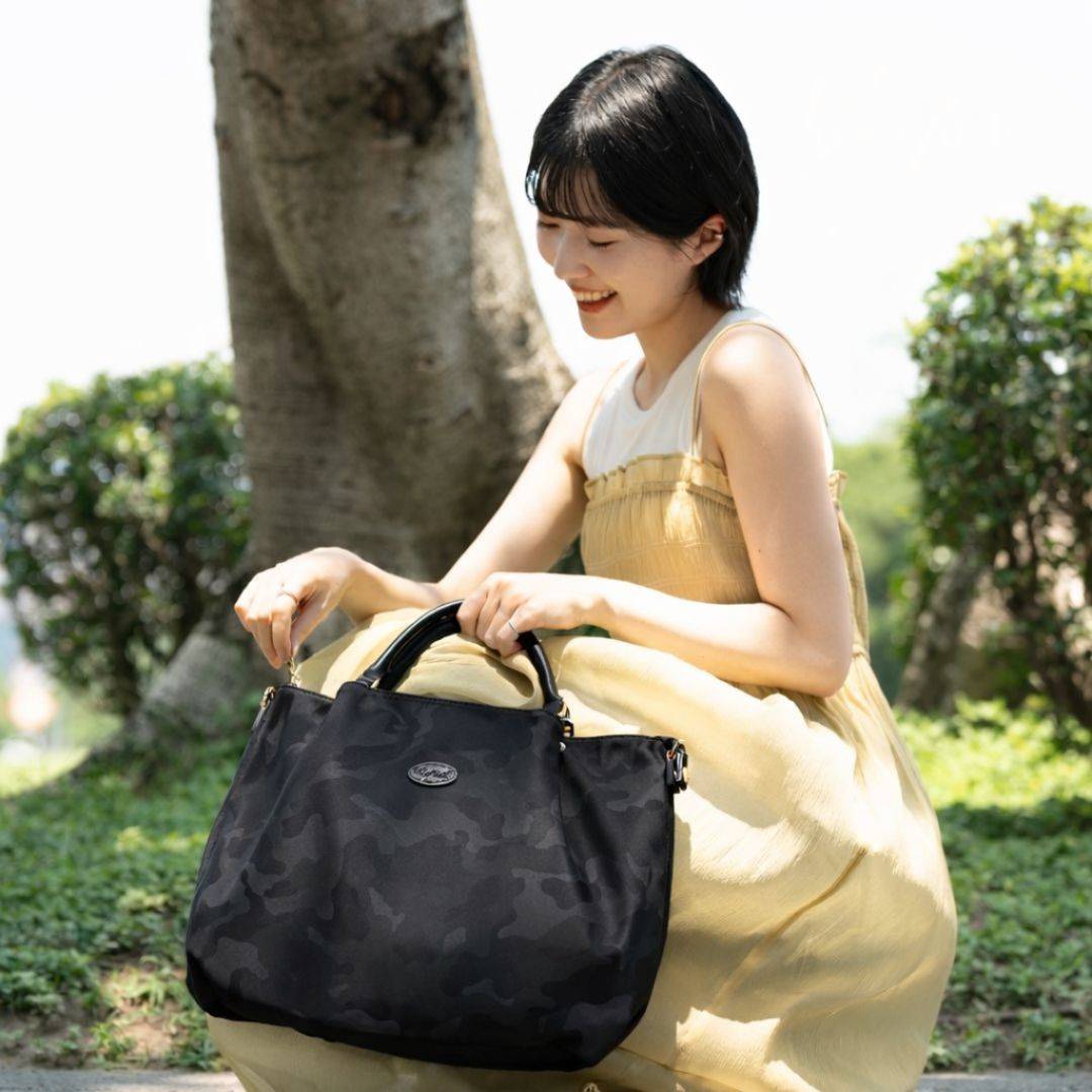日系簡約輕盈三用托特包-迷彩黑(2902) 日系簡約輕盈三用托特包-迷彩黑(2902)